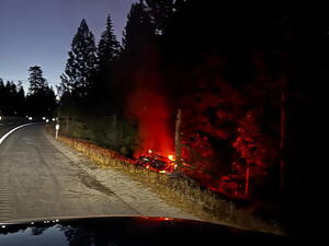 Caltrans District 3 Tesla Semi požár