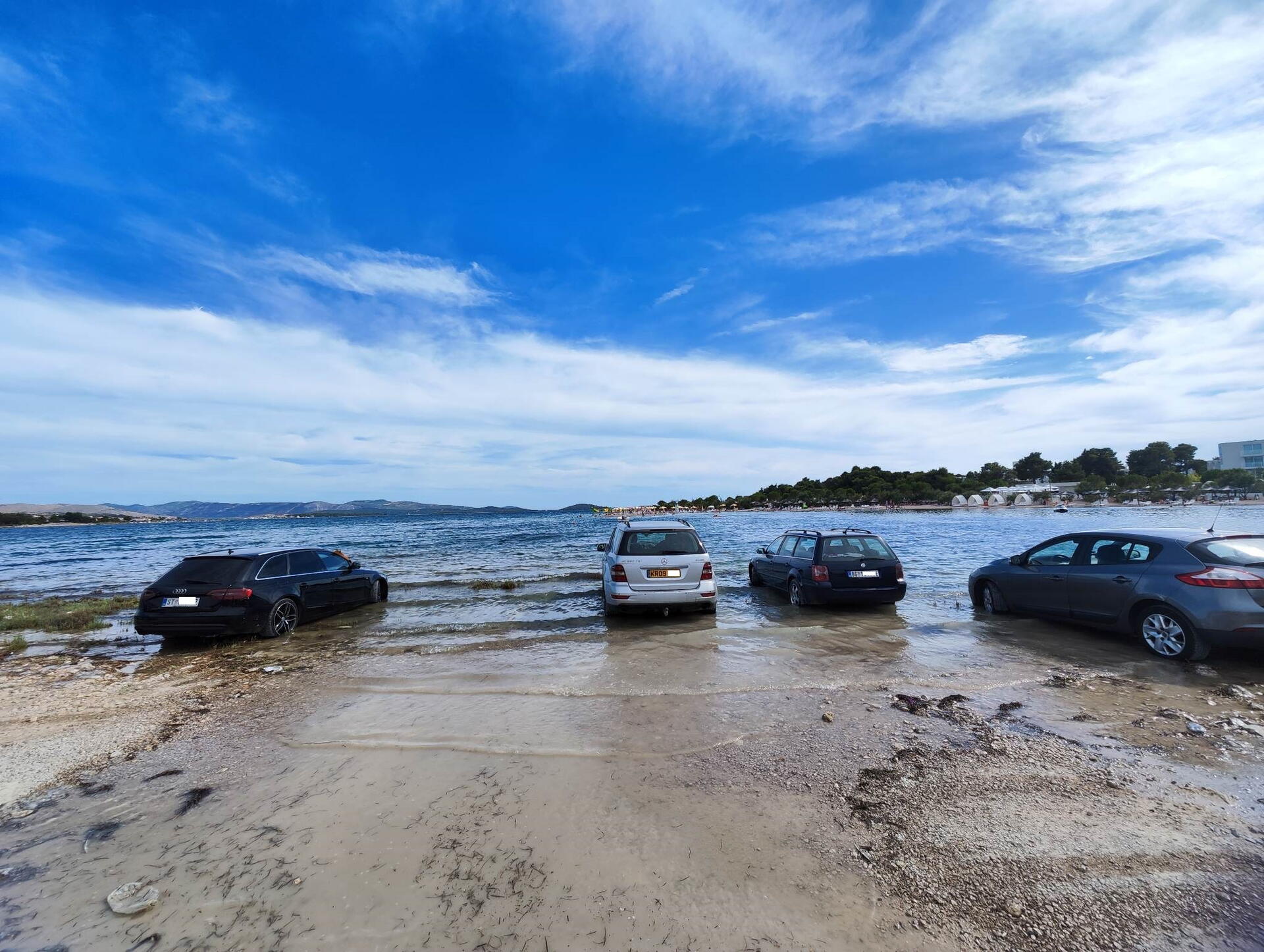 Parkování v Chorvatsku u moře