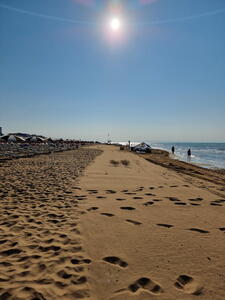 Pohled na pláž v Bibione