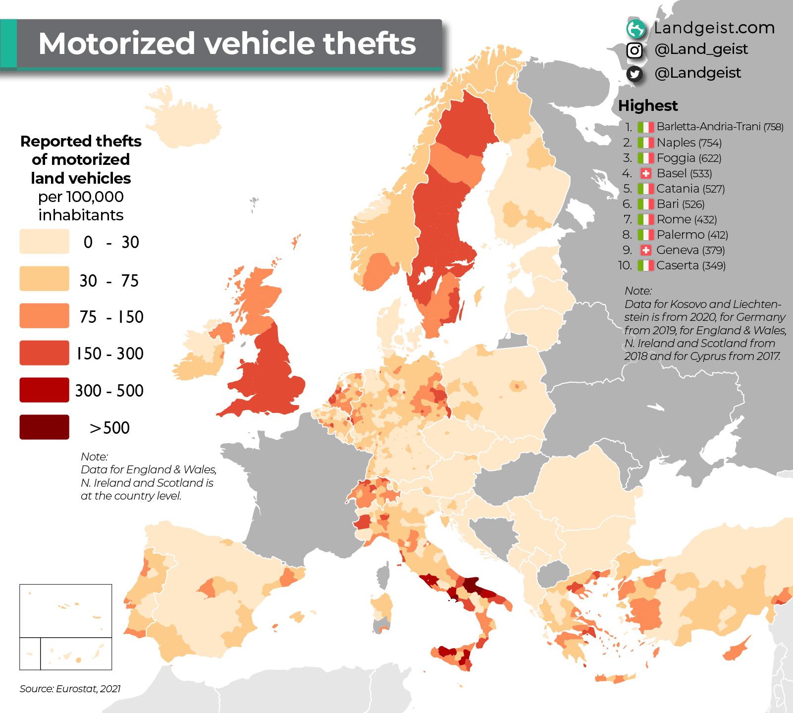 Krádeže aut v Evropě