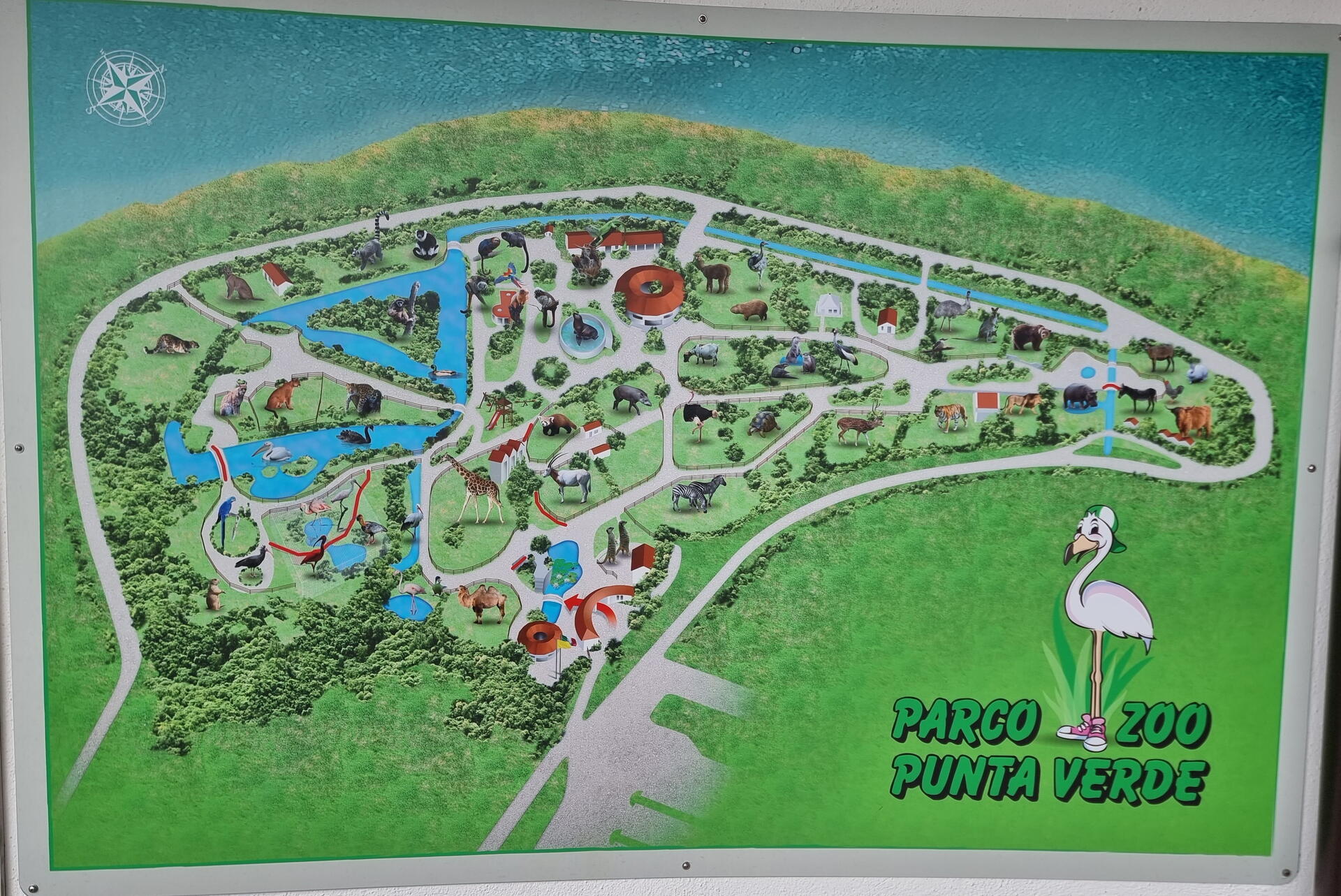 Mapa zoo Punta Verde v Lignanu