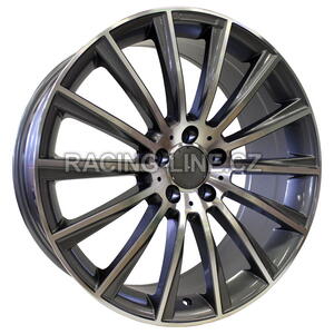 Alu kola Racing Line B1048, 17x8 5x112 ET43, šedivá + leštění