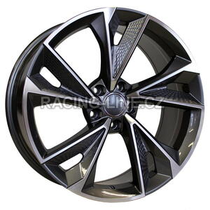 Alu kola Racing Line B1566, 19x8.5 5x112 ET40, šedivá + leštění