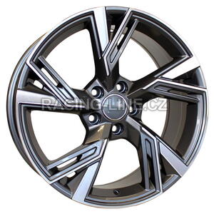 Alu kola Racing Line B1571, 19x8.5 5x112 ET40, šedivá + leštění