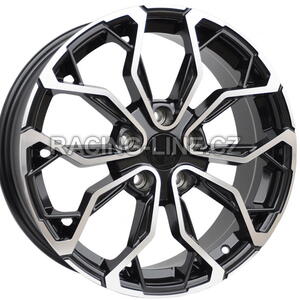 Alu kola Racing Line XF260, 17x7 5x114.3 ET43, černá + leštění