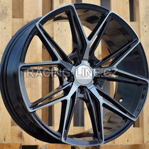 Alu kola Racing Line Y0036, 18x8 5x112 ET40, černá + černé leštění