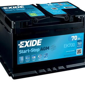 Autobaterie EXIDE Start-Stop AGM 12V 70Ah EK-700