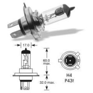 Automobilová žárovka ELTA  H4 12V 55W P43t