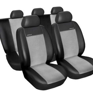 Autopotahy Seat Leon I, od r. 1999-2005, Eco kůže + alcantara šedé