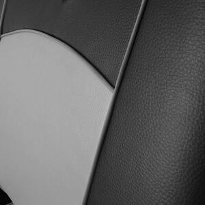 Autopotahy Škoda Fabia I, kožené Tuning černošedé, nedělené zadní sedadla
