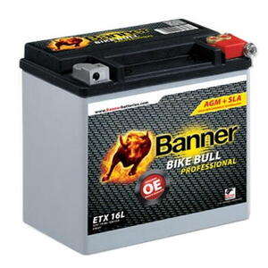 Banner Batterien GmbH Banner BIKE BULL AGM PRO 51601, ETX 16L, 12V 19Ah 325A