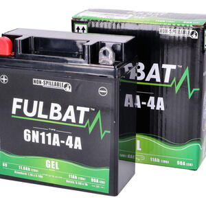 Baterie Fulbat 6N11A-4A 6V 11Ah gelová, Simson S50, S51, SR50, SR80, MZ TS/ ES/ ETS FB5509