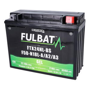 Baterie Fulbat FTX24HL-BS F50N-18L-A/A2/A3 GEL, moto, zahradní traktor, SSV, UTV