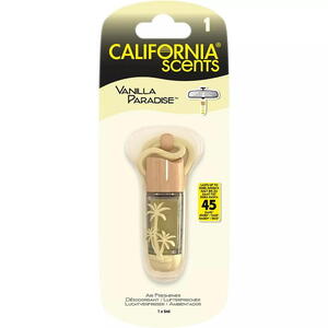 California Scents Hanging Vial Vanilla Paradise - závěsný osvěžovač vzduchu 5 ml, Vanilka