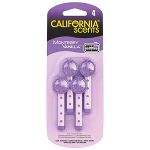 California Scents Vent Stick Monterey Vanilla - Vanilka, vonné kolíčky 4 ks