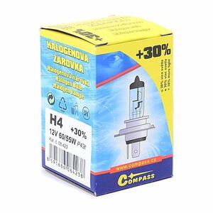 Compass Žárovka 12V H4 60/55W P43t box FLASH +30%