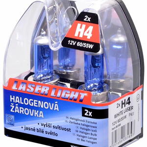 Compass Žárovka 12V H4 60/55W P43t WHITE LASER 2ks