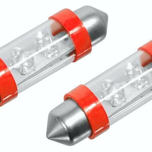 Compass Žárovka 4LED 12V suf. SV8.5 38mm červená 2ks