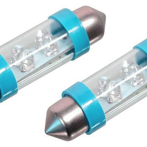 Compass Žárovka 4LED 12V suf. SV8.5 38mm modrá 2ks