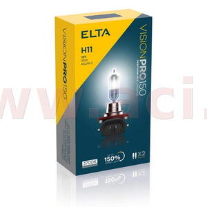 ELTA žárovka H11 55W (patice PGJ19-2) VisionPro +150% (sada 2 ks)