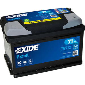 Exide Excell 12V 71Ah 670A EB712