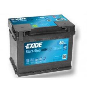 Exide Start-Stop AGM 12V 60Ah 680A EK600