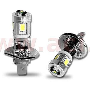 LED H1 12V 3W - bílá 4x SMD5630 (patice P14,5s) (1 ks) bez homologace