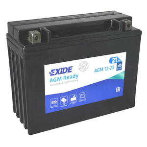 Motobaterie EXIDE BIKE AGM Ready 21Ah, 12V, AGM12-23 (YTX24HL-BS)  Exide AGM12-23