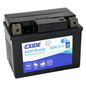 Motobaterie EXIDE BIKE AGM Ready 3Ah, 12V, AGM12-4  (YTX4L-BS)