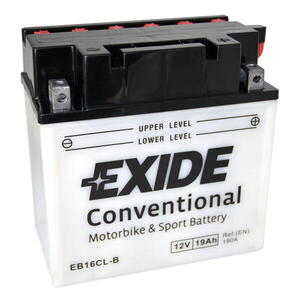 Motobaterie EXIDE BIKE Conventional 19Ah, 12V, EB16CL-B