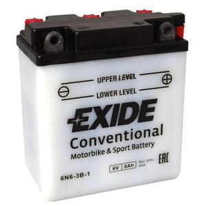 Motobaterie EXIDE BIKE Conventional 6Ah, 6V, 6N6-3B-1