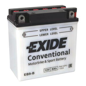 Motobaterie EXIDE BIKE Conventional 9Ah, 12V, EB9-B / 12N9-4B-1