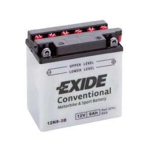 Motobaterie EXIDE BIKE Conventional 9Ah, 12V, YB9L-B / 12N9-3B