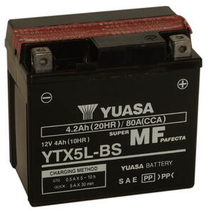 Motobaterie YUASA YTX5L-BS 12V 4Ah 80A