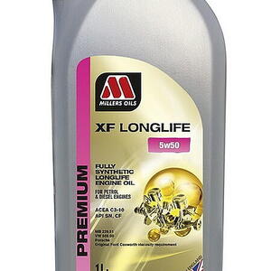 Motorový olej Premium Millers Oils XF Longlife 5w50 1 L 77261 (Akční komplet výměna oleje 