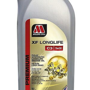 Motorový olej Premium Millers Oils XF Longlife C3 5w30 1 L 62301 (Akční komplet výměna ole