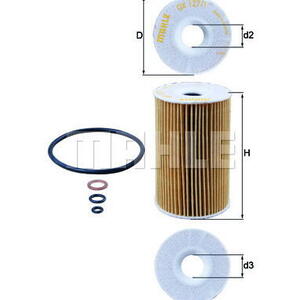 Olejový filtr MAHLE OX 127/1D