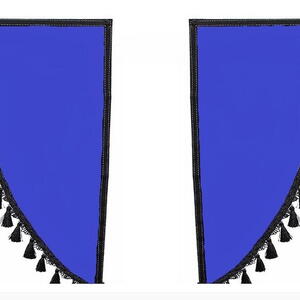 Ozdobné boky dveřních oken - modro/černé