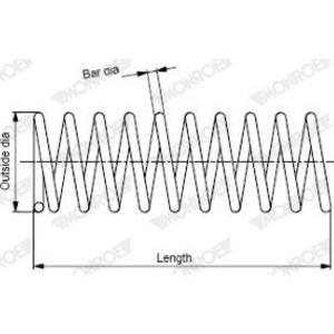 Pružina podvozku MONROE SP0096
