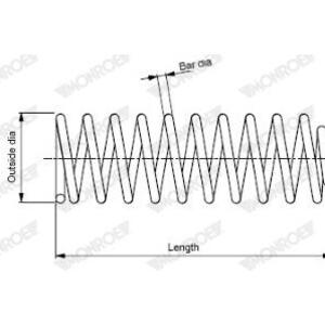 Pružina podvozku MONROE SP0100