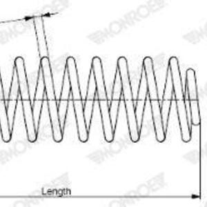 Pružina podvozku MONROE SP3388
