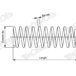 Pružina podvozku MONROE SP4098