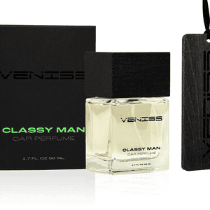 Vůně do auta Veniss Classy Man - sada, parfém 50 ml a přívěšek