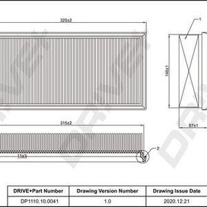 Vzduchový filtr DRIVE DP1110.10.0041