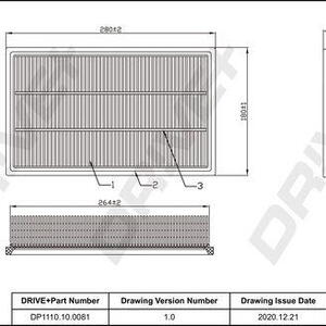 Vzduchový filtr DRIVE DP1110.10.0081