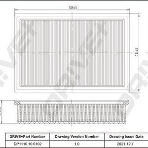 Vzduchový filtr DRIVE DP1110.10.0102