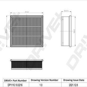 Vzduchový filtr DRIVE DP1110.10.0216