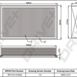 Vzduchový filtr DRIVE DP1110.10.0222