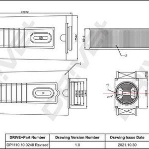 Vzduchový filtr DRIVE DP1110.10.0248