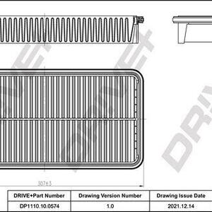 Vzduchový filtr DRIVE DP1110.10.0574